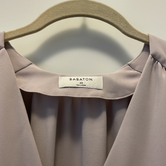 Babaton long sleeve dress with elastic waist and side pockets - Picture 2 of 6